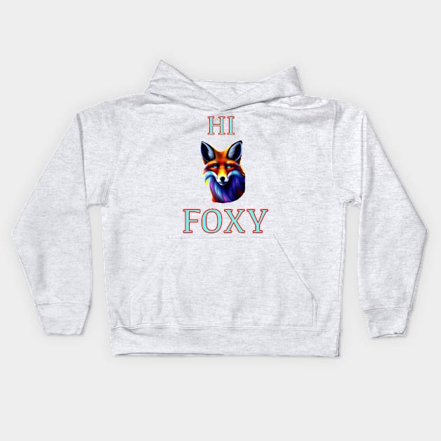 HI FOXY PURPLE TINGED Kids Hoodie by sailorsam1805